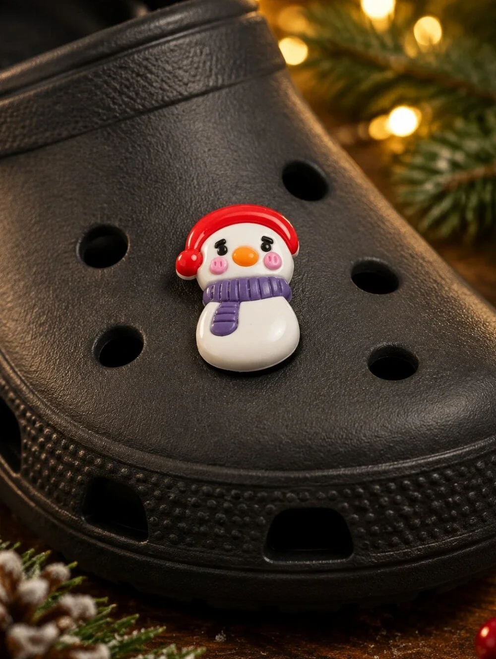 Snowman Croc Shoe Charm Christmas Winter Holiday Cute Snow Games Jibbitz Style